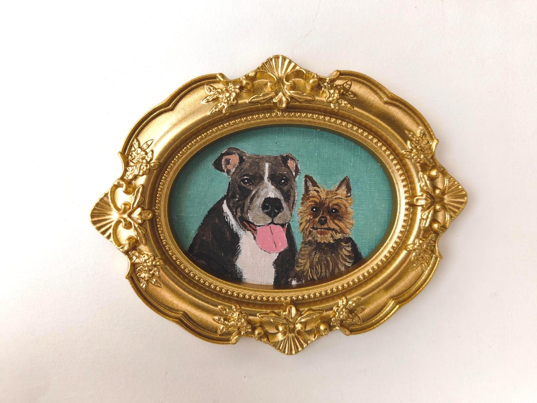 Custom Hand-painted Pet Memorial Portrait, Dog or Cat Remembrance Gift ...
