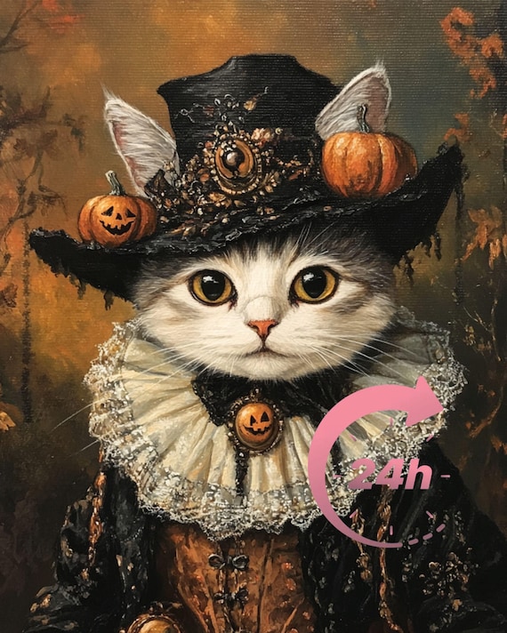 Custom Halloween Pet Portrait Banner, Spooky Haunted House Decor