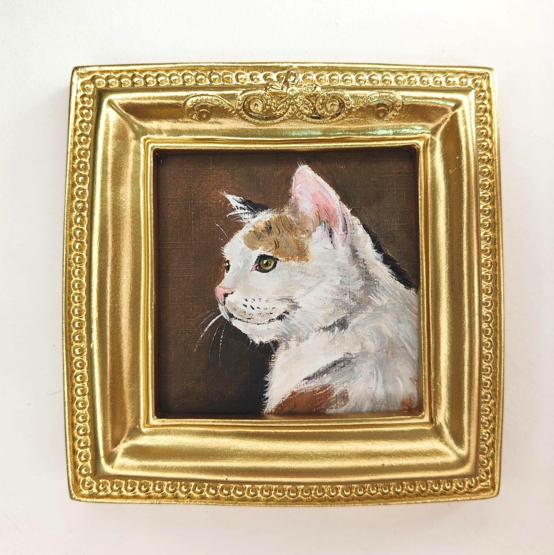 Custom Hand-painted Pet Memorial Portrait, Dog or Cat Remembrance Gift ...