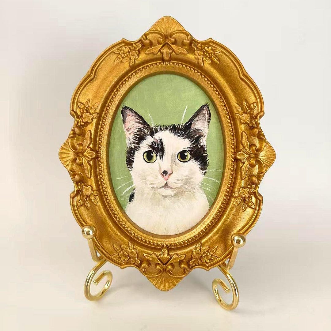 Custom Hand-painted Pet Memorial Portrait– Dog or Cat Remembrance Gift ...