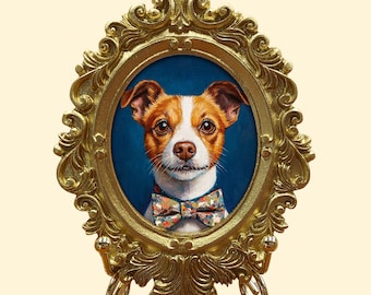100% Handmade Acrylic Pet Portrait,Dog Portrait,Cat Portrait,Custom Pet Portrait from Photo,Pet Memorial,Mini Art,Hand Painted Pet Portrait