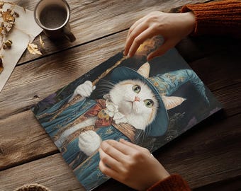 Royal Pet Portrait, Royal Pet Jigsaw, Regal Cat Jigsaw, Pet Gift, Royal Animal Painting Puzzle, Custom Puzzle, Custom Pet Portrait Puzzle
