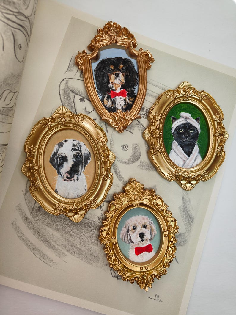 Custom Hand-painted Pet Memorial Portrait, Dog or Cat Remembrance Gift ...