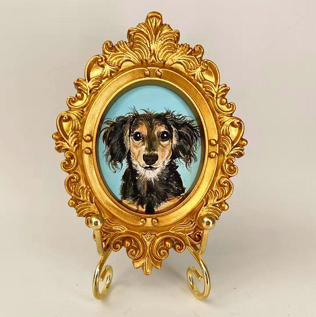 Custom Hand-painted Pet Memorial Portrait– Dog or Cat Remembrance Gift ...