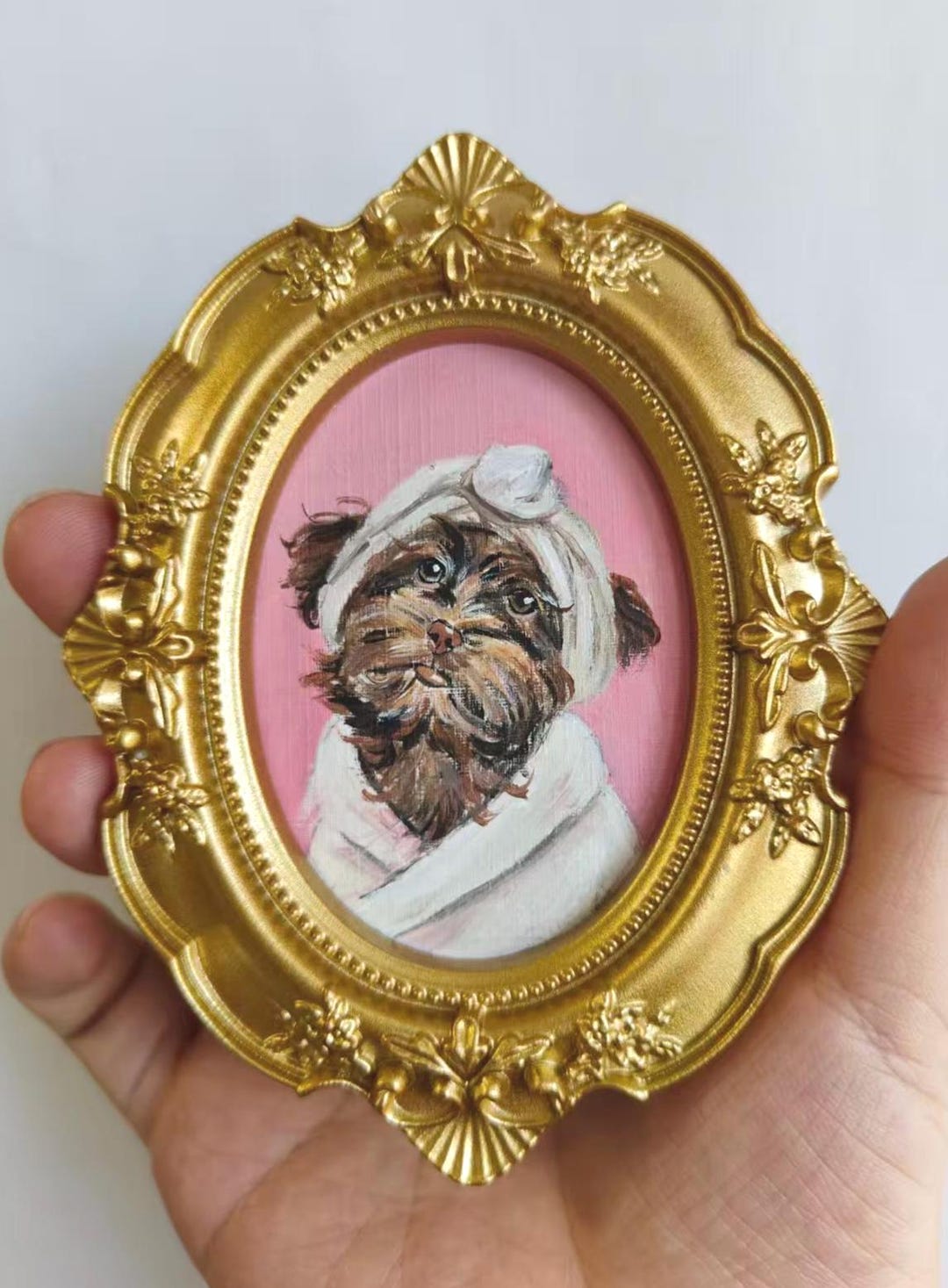 Custom Hand-painted Pet Memorial Portrait, Dog or Cat Remembrance Gift ...