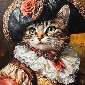 Custom Royal Cat Portrait, Renaissance Cat Painting, Pet Lovers Gift, Royal Pet Portrait, Pet Portrait gift, Custom Pet Painting, Wall Decor