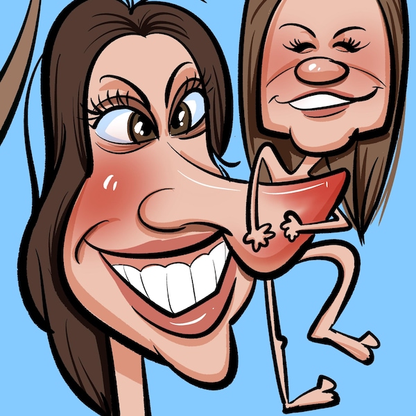 Caricature Portrait, Custom Ugly Portrait, Hilarious Line Drawing, Pet Caricature, Custom Family Gift, Parody Portrait, Quirky Pet Portrait