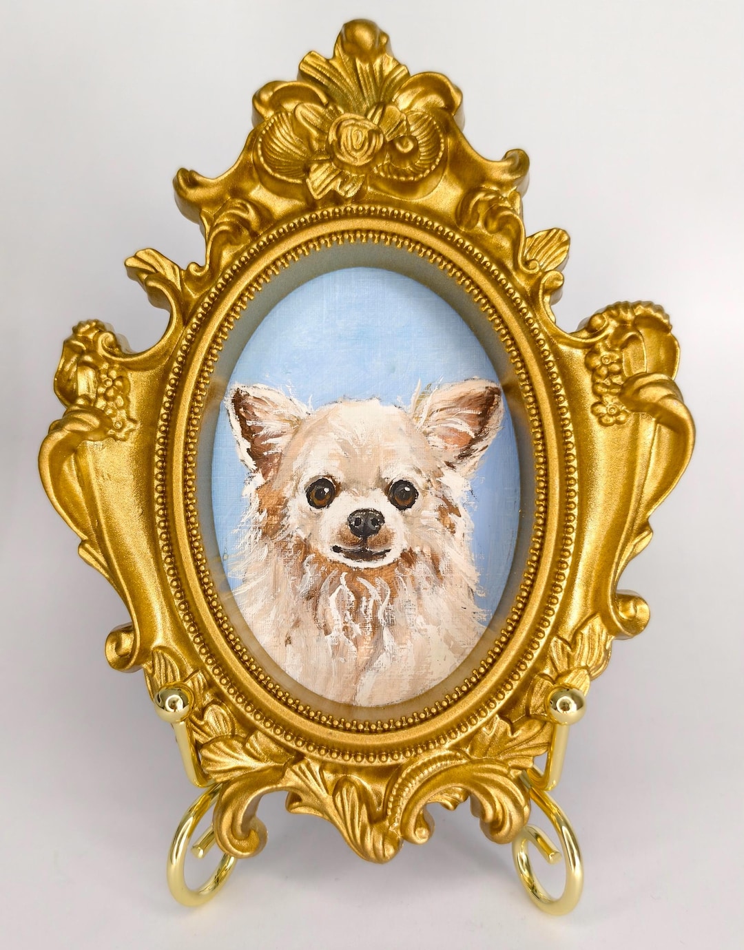 Custom Hand-painted Pet Memorial Portrait– Dog or Cat Remembrance Gift ...