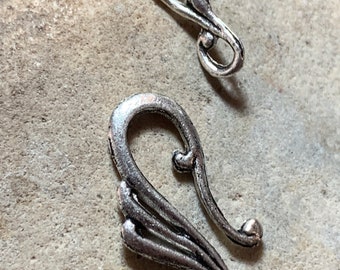 Clasp and Hook  5 Silver Plated Clasp  Jewelry Findings