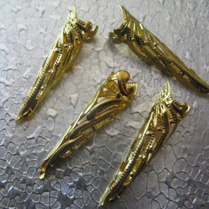 Filigree Cone Bead Cap 12 Gold Plated Jewelry Findings