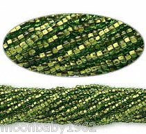 Seed Bead 11/0 Copper Lined Lime Green about 1500 Beads