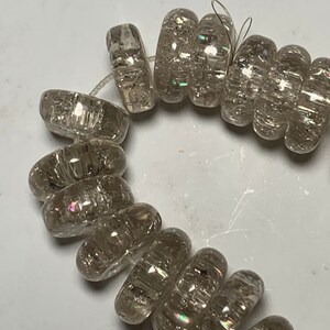 40 Champagne Color Rondelle Faceted Glass Beads 3 x 8mm