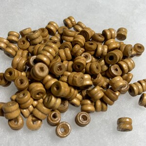 400 Tan Wood Bead  5x7mm Art Wood Beads Jewelry Craft Beads Findings Beads