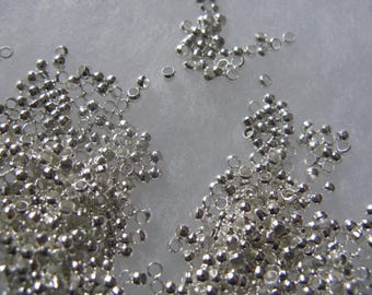 Crimp Beads 2mm Silver Plated 400 Beads Jewelry Findings