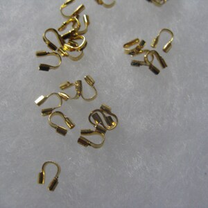 40 Gold Plated Brass Wire Guardian Crimp