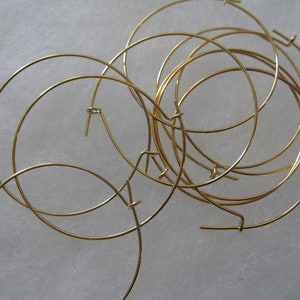 25mm Hoop Earrings Gold Plated Findings 10 pair