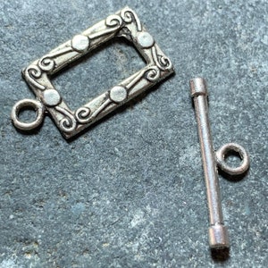 Clasp and Toggle  5 Silver Plated Clasp  Jewelry Findings