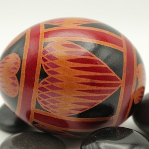 Handmade Batik Chicken Egg - Heart Design - Meaningful Gift for your Loved One