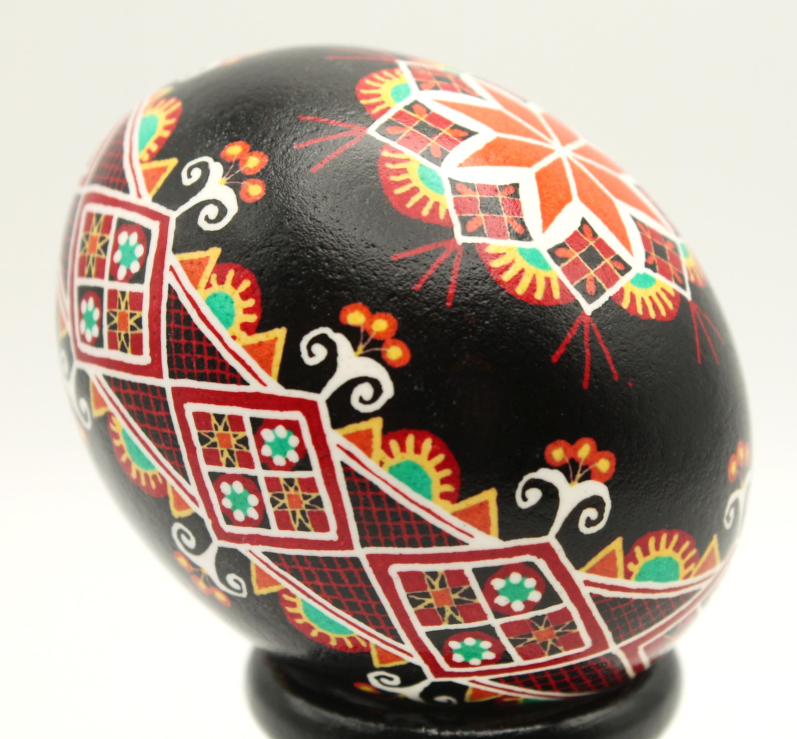 Orange Rose Pysanka Egg, Ukrainian Batik Easter Egg - Etsy
