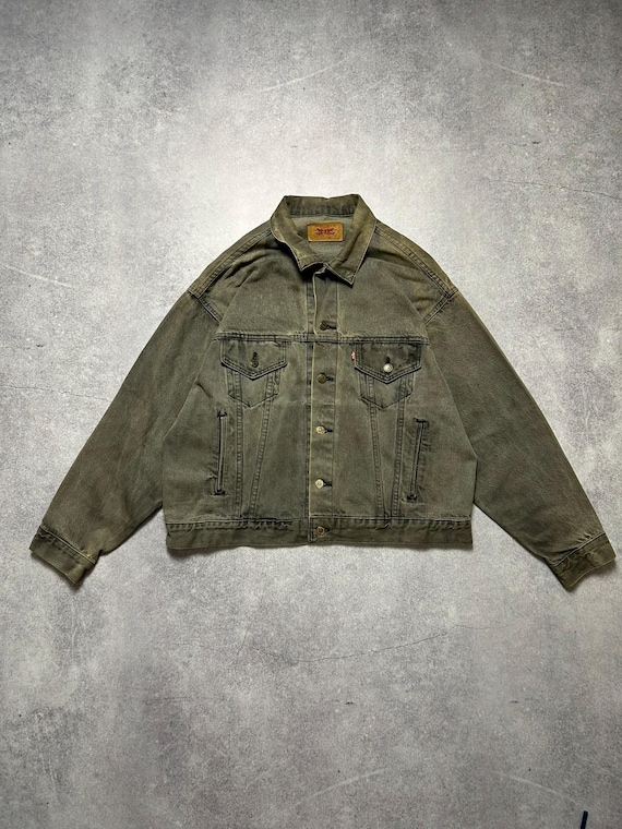 Vintage Levi's Type 3 Faded Denim Trucker Jacket Women's Size XL