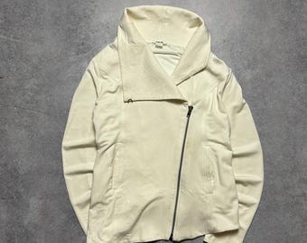 HELMUT LANG - Archive Black Asymmetrical Layered Leather Jacket - Etsy