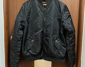 Chaqueta bomber vintage Schott NYC tipo MA-7 de nailon, talla XL para hombre, estilo militar informal de los 90 y principios de los 2000.