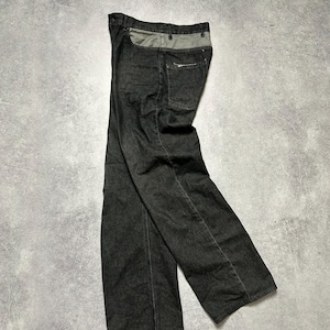 y2k opium custom flare black denim pants Flare pants Opium