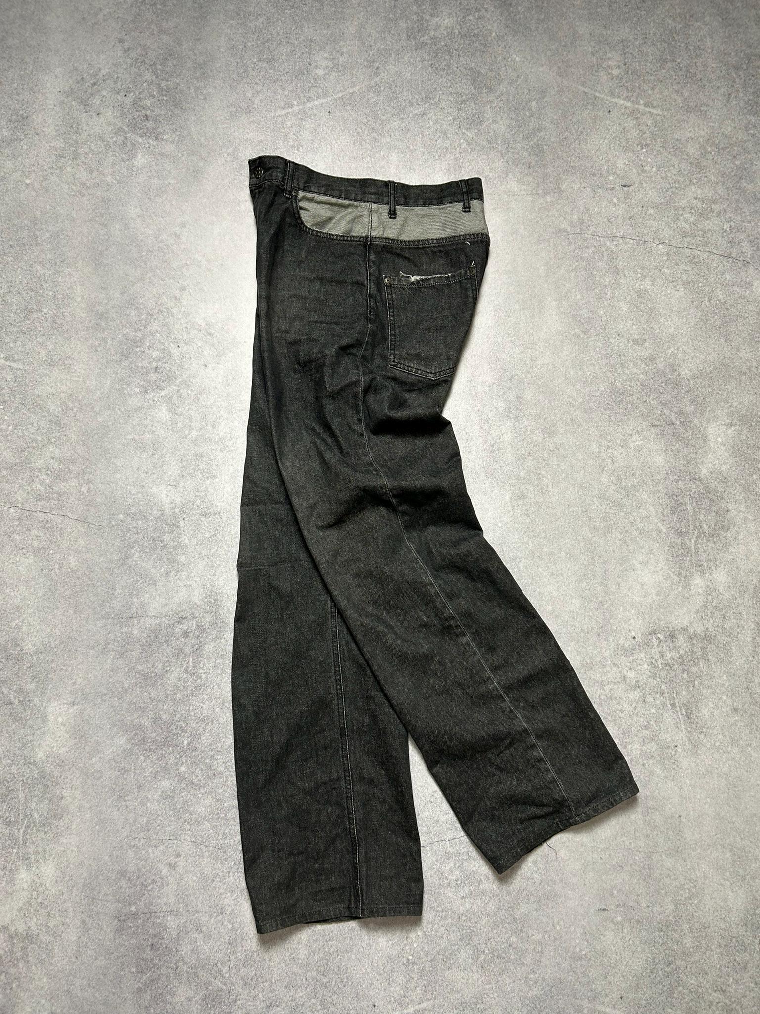 パンツ black damage denim swag opium Vintage Y2K Urban Pipeline Baggy Black Grunge Opium Denim