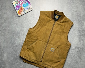 Vintage 90s Carhartt WIP Distressed Workwear Wroker Vest