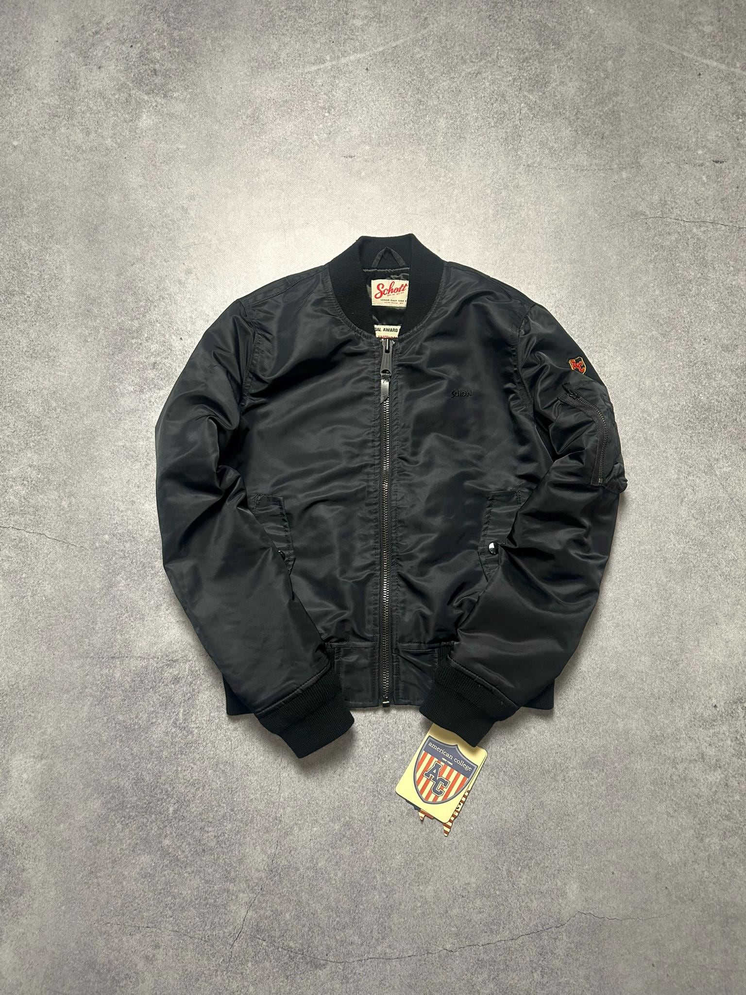 90s alpha leather patch ma-1 USA製　jkt 90s alpha leather patch ma-1 USA製 jkt Faux Leather MA-1 Varsity