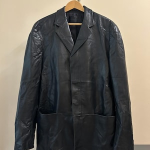 Donna Karan Leather Jacket - Etsy