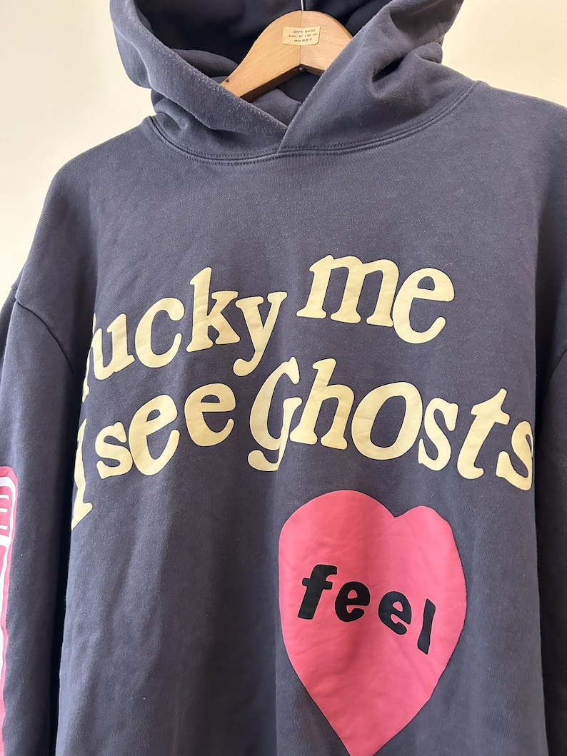 Kids See Ghosts Hoodie XL Lucky Me I See Ghosts - Kanye West Kid Cudi CPFM Style rap streetwear pop outfit style 2000s for fans music merch image 3