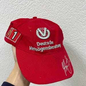 vintage Ferrari Michael Schumacher Formula 1 World Championship Men&#39;s Cap Authentic racing street wear for F1 fans athletic retro cap