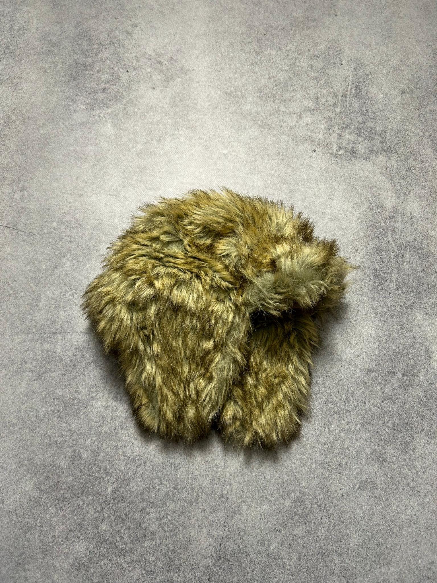 USHANKA Fur Fuzzy Mohair Y2K Avant Garde Hat Vintage OS