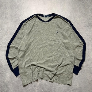 vintage 2000s Polo Ralph Lauren Small Pony Logo Knitted V-neck Sweater Y2K Old Money Style Mens Size XL cotton casual streetwear style 90&#39;s