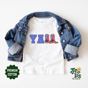 Yall 4th of July Shirt, Patriotic Kid Shirt, Western Kid Shirt, Western Onesie, July 4th Shirt, Cowgirl Shirt, Baby Bodysuit, Toddler Tee