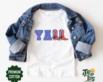 Yall 4th of July Shirt, Patriotic Kid Shirt, Western Kid Shirt, Western Onesie, July 4th Shirt, Cowgirl Shirt, Baby Bodysuit, Toddler Tee