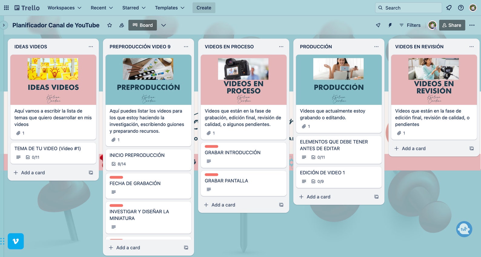 plantilla de trello karlina