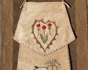 Mailed Paper Pattern Seed Bag Hand Embroidery