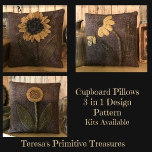 E Pattern AP282 Cupboard Pillows Wool Applique with Wool image 1