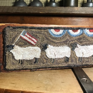 E Pattern  PN244 Sheep on Parade Pattern Punch Needle