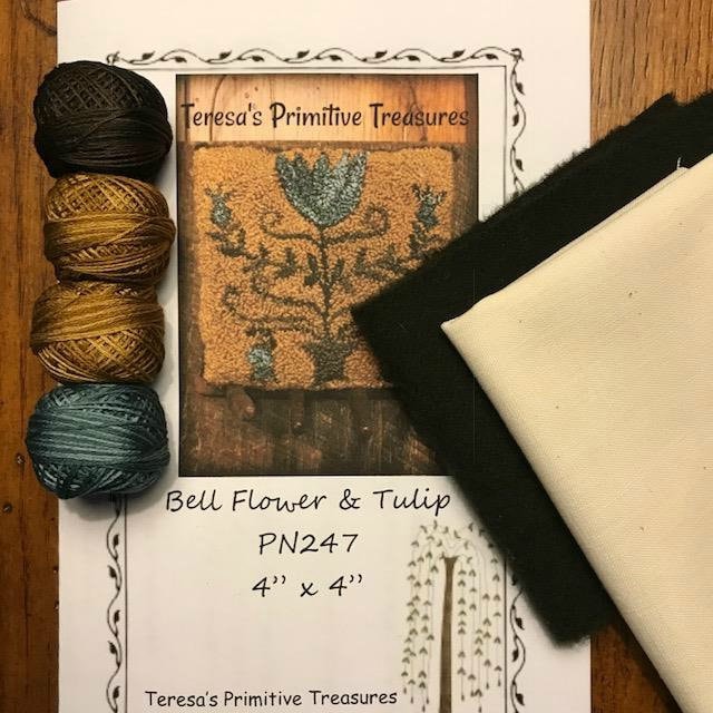 Punch Needle Kit PN247 Bell Flowers Tulips Valdani Threads Weavers ...