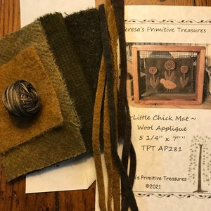 AP281 Little Chick Wool Applique Mat Kit