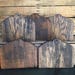 Reclaimed Barn Wood Horn Board for Punch Needle Cross Stitch Rug Hooking projects Blue Bird Fraktur design