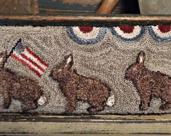 E Pattern Punch Needle  Rabbits On Parade