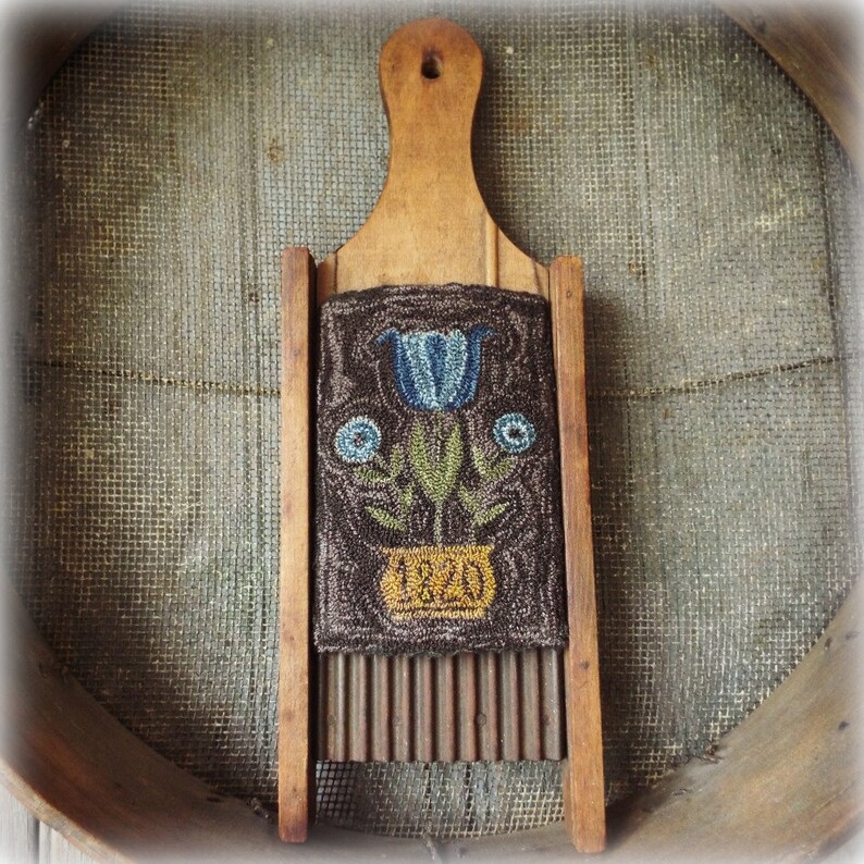 Punch Needle Potted Flowers Kit Weavers Cloth Etsy