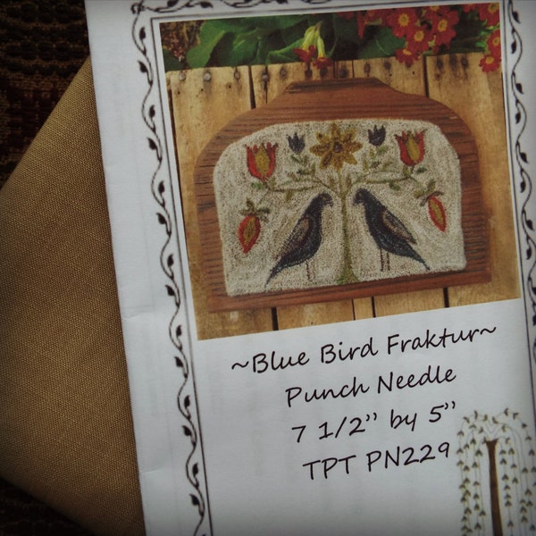 Papier Muster PN229 blaue Vogel Fraktur verschickt
