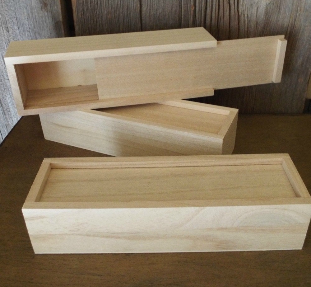 Wooden Box Sliding Lid