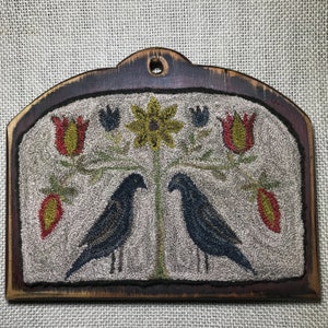 E-Pattern Blue Birds Flowers Punch Needle