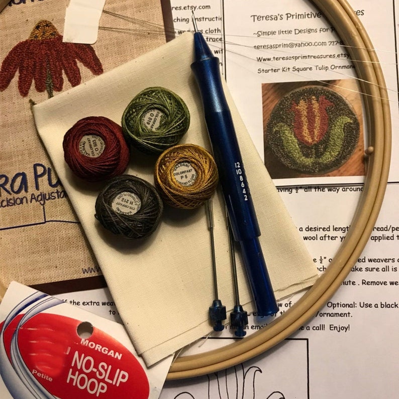 Beginners Punch Needle Kit Ultra Punch Set Valdani Three Etsy